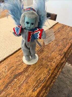 Madame Alexander blue and gray winged monkey doll